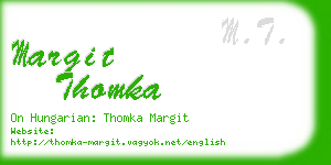 margit thomka business card